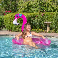 60" Inflatable Flamingo Swimming Pool Sling Chair Pool Float -Aqua Play Land Zone pool2085589 2 59340.1667554575
