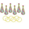 Set Of 6 Over-Sized Inflatable Birthday Party Hat Ring Toss Swimming Pool Game 17"