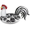 48" Black And White Inflatable Rooster Swimming Pool Party Inner Tube