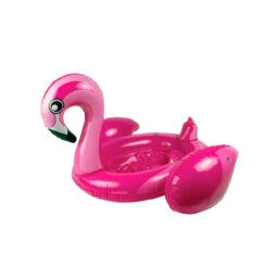 Inflatable Pink Flamingo Swimming Pool Float, 28-Inch