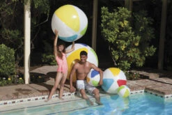 White And Yellow Inflatable 6 Panel Swimming Pool And Beach Ball, 46-Inch -Aqua Play Land Zone pool 81146 updated 2 36459.1667682043