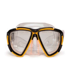 6.5" Yellow Kona Pro Mask Swimming Pool Accessory For Teen/Adults