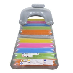 Inflatable Gray Folding Swimming Pool Chaise Lounge, 75-Inch -Aqua Play Land Zone poolcentral jl027125npf 1 70417.1667585706