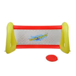 51" Inflatable Red And Yellow Swimming Pool Frisbee Game Set