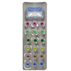 6.25" Gray Inflatable 18-Pocket Swimming Pool Lounge With Window