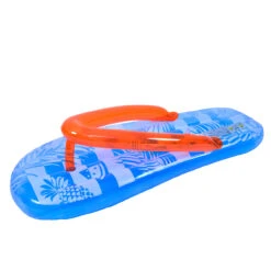 5.75' Inflatable Blue And Orange Jumbo Flip Flop Pool Float