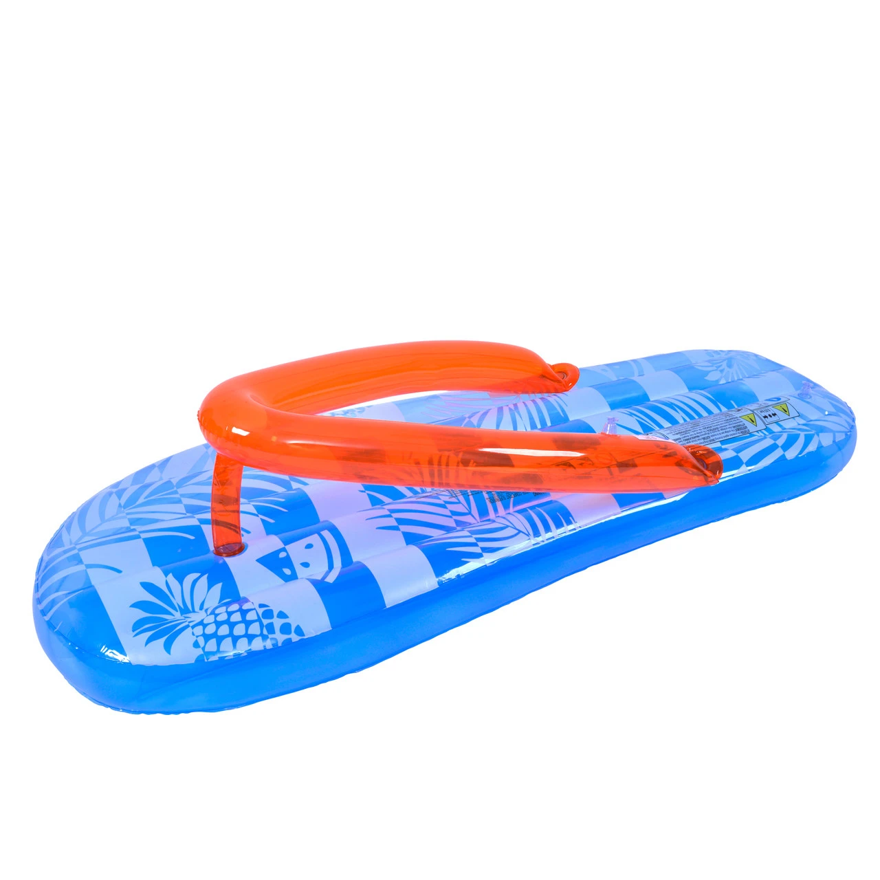 5.75' Inflatable Blue And Orange Jumbo Flip Flop Pool Float 1 5.75' Inflatable Blue And Orange Jumbo Flip Flop Pool Float