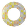 Inflatable Yellow And Orange Mosaic Swimming Pool Ring Float, 47-Inch