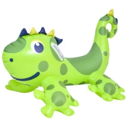 46.5" Inflatable Green Spotted Dinosaur Ride-On Pool Float