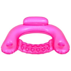 Pink Mosaic Water Lounger With Cup Holders And Backrest, 50-Inch