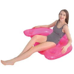 Pink Mosaic Water Lounger With Cup Holders And Backrest, 50-Inch -Aqua Play Land Zone poolcentral jl 35006 03 20194.1686006512