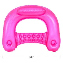 Pink Mosaic Water Lounger With Cup Holders And Backrest, 50-Inch -Aqua Play Land Zone poolcentral jl 35006 05 89263.1686006513