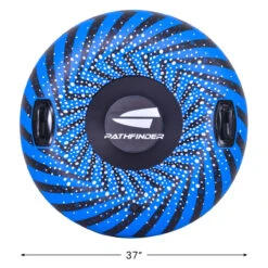 37" Blue And Black Inflatable Ride-On Pool Float Or Snow Tube -Aqua Play Land Zone poolcentral jl 35086 03 06418.1685919194