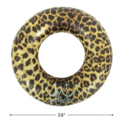 35" Inflatable Leopard Print Swimming Pool Inner Tube -Aqua Play Land Zone poolcentral jl 35172 03 37438.1685919195