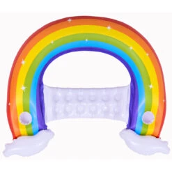 58" Inflatable Rainbow Swimming Pool Lounge Chair -Aqua Play Land Zone poolcentral jl 37606 03 73367.1686005939