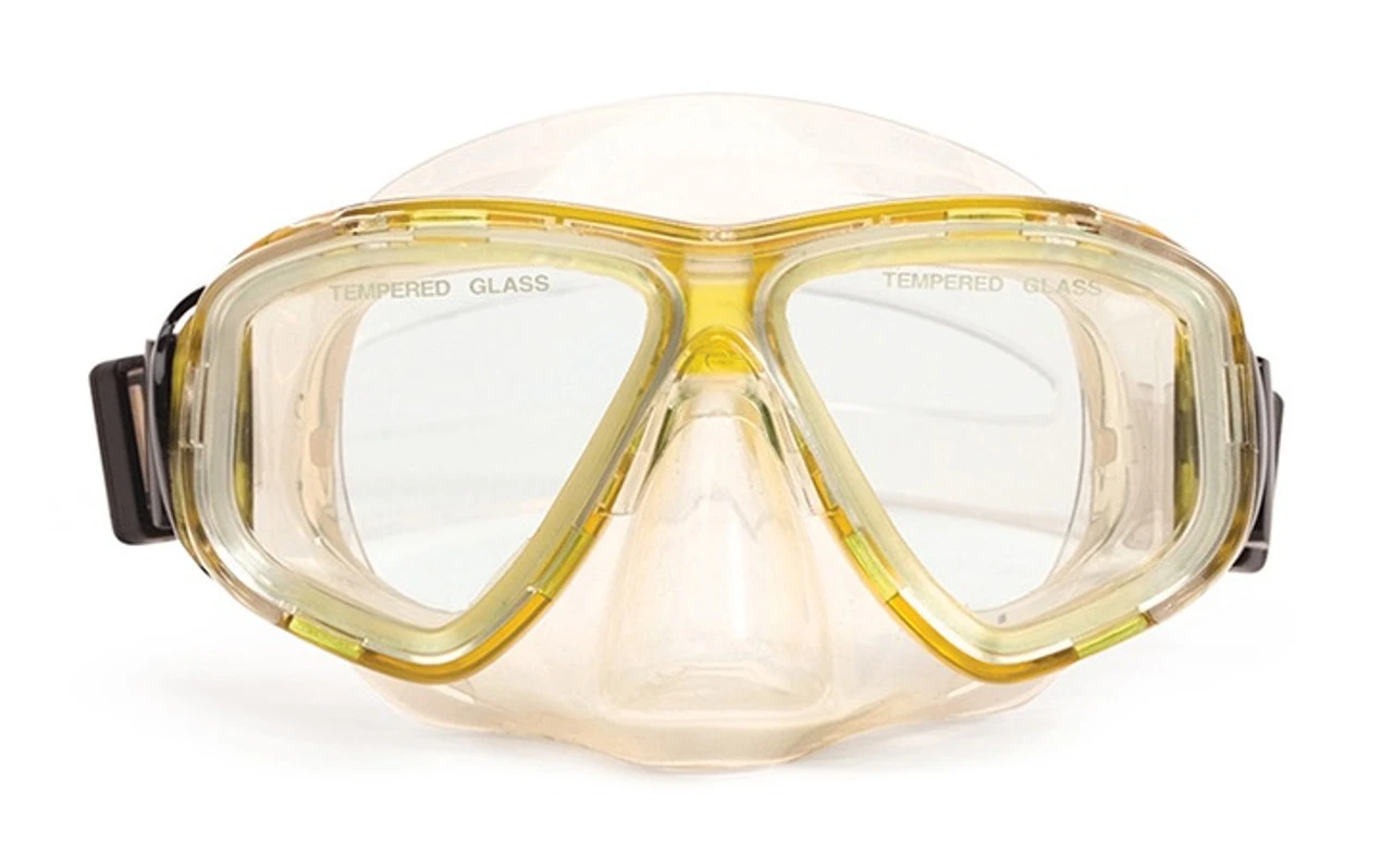 5.5" Yellow And Clear Newport Mask Swimming Pool Accessory 1 5.5" Yellow And Clear Newport Mask Swimming Pool Accessory