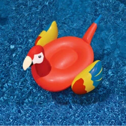 93" Inflatable Yellow And Red Scarlet Macaw Novelty Swimming Pool Raft -Aqua Play Land Zone swim 90629 2 82668.1667597486