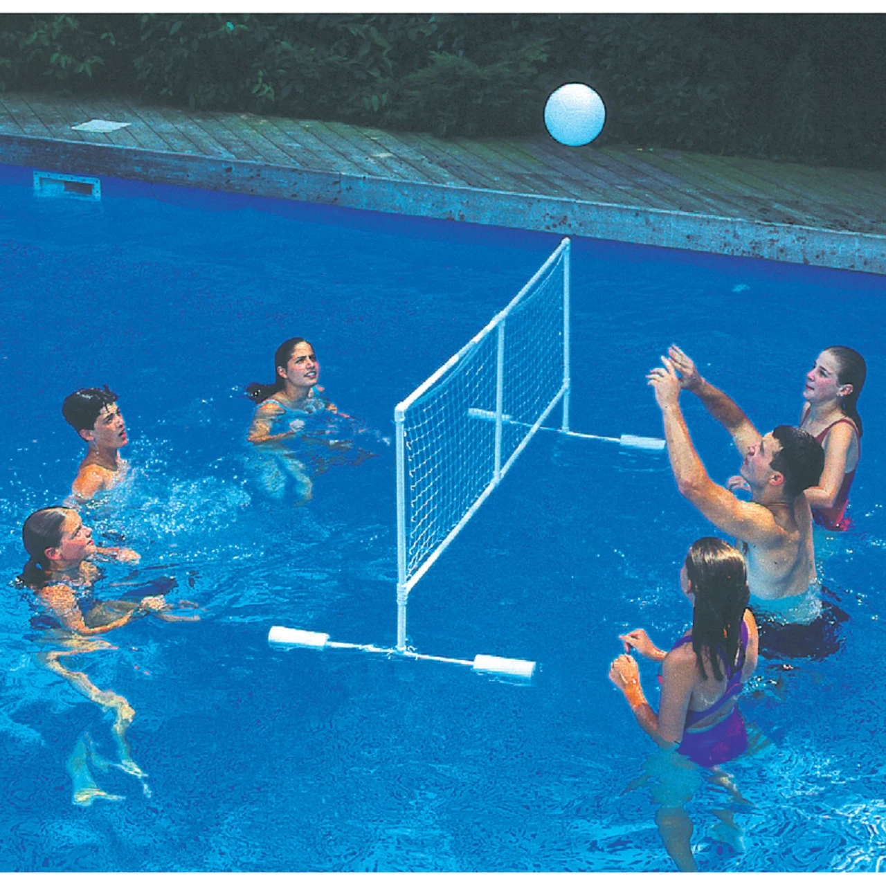 86" White Water Sports Swimming Pool Floating Volleyball Game With Net And Ball 3 86" White Water Sports Swimming Pool Floating Volleyball Game With Net And Ball - Image 3