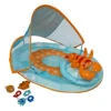 36" Inflatable Blue And Orange Lobster Baby Swimming Pool Float With Canopy