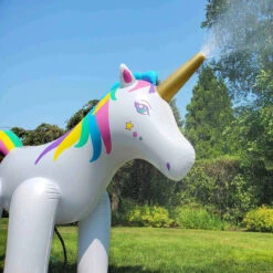 6ft Rainbow Unicorn Outdoor Inflatable Lawn Sprinkler -Aqua Play Land Zone swim 14001 3 08968.1667517671