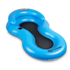 61-Inch Inflatable Blue Chill Swimming Pool Floating Lounge Chair -Aqua Play Land Zone swim 15160cc blue 2 74508.1667597472