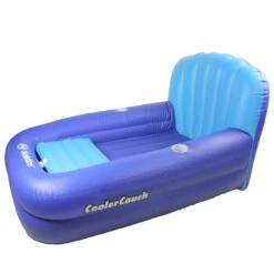 54-Inch Inflatable Blue Swimming Pool Lounger With Ice Cooler