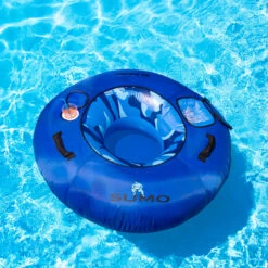 54-Inch Inflatable Blue Camouflage Swimming Pool Tube With Cup Holder -Aqua Play Land Zone swim 1615420sumo20tube20malemodel 27150.1667597399