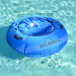 54-Inch Inflatable Blue Camouflage Swimming Pool Tube With Cup Holder -Aqua Play Land Zone swim 1615420sumo20tube 11798.1667597400