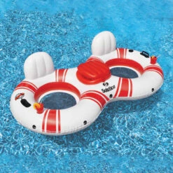 88" Super Chill Swimming Pool Duo Inner Tube With Cooler -Aqua Play Land Zone swim 1700220superchill20duo20io20highres 27766.1667597102