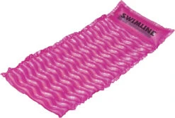 72" Inflatable Pink Bubble Swirled Swimming Pool Air Mattress Float