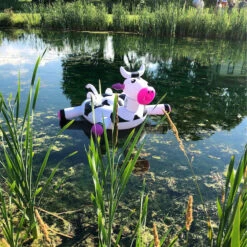 Inflatable Black And White Ride-On Cow Novelty Swimming Pool Float, 54-Inch -Aqua Play Land Zone swim 90268 2 cxpic 70930.1677570759