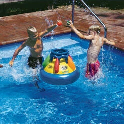 28" Inflatable Multi-Port Shoot Point Ball Floating Pool Game -Aqua Play Land Zone swim 9028 3 updated 30709.1667632238