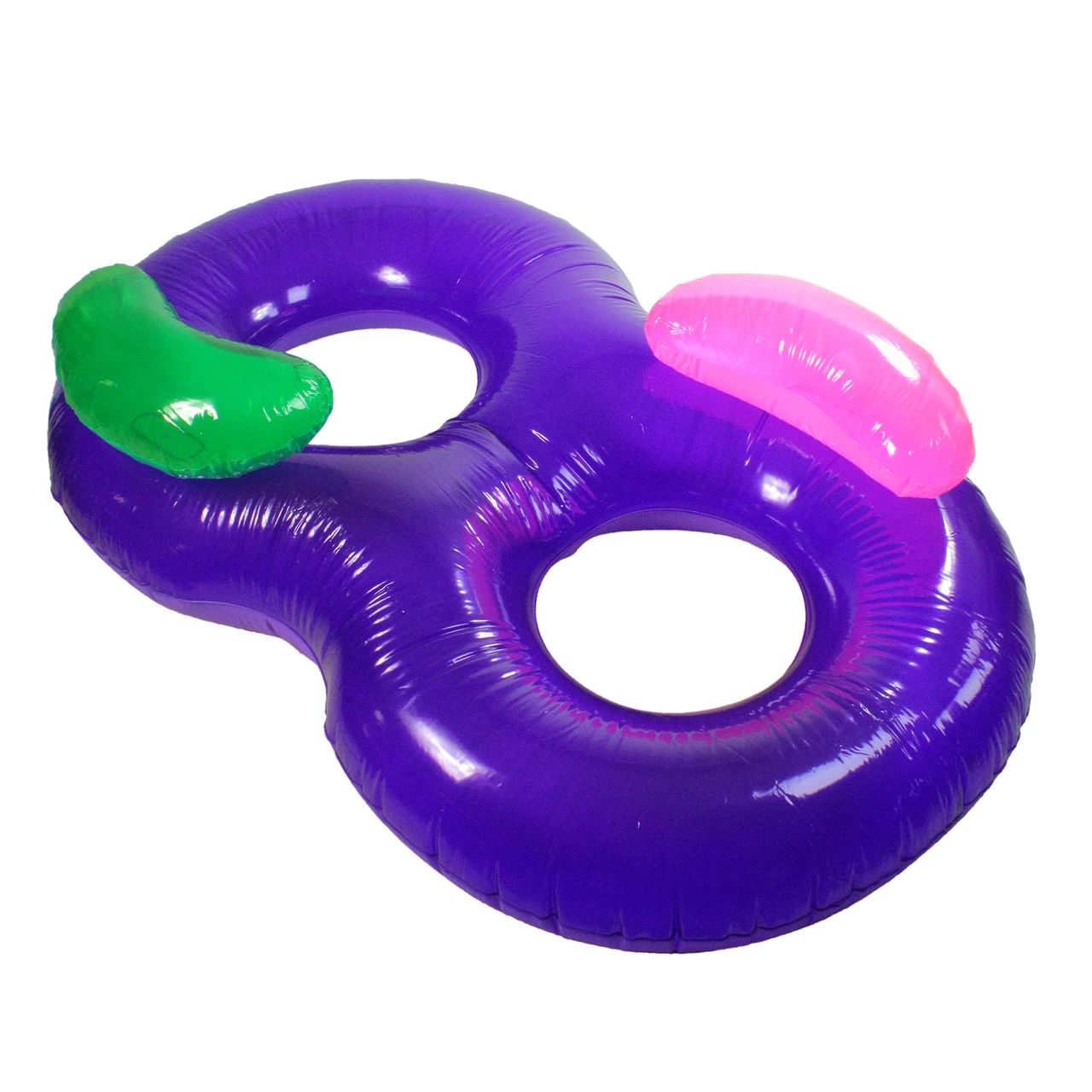 76" Inflatable Purple Side By Side Swimming Pool Lounger Raft 2 76" Inflatable Purple Side By Side Swimming Pool Lounger Raft - Image 2
