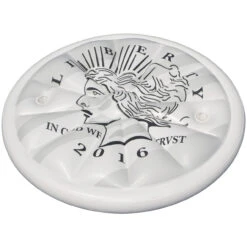 Inflatable White And Black Swimming Pool Floating Raft, 60-Inch