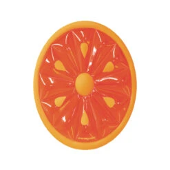 61.5" Inflatable Orange Fruit Slice Swimming Pool Lounger Raft