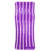 72" Inflatable Purple And White Transparent Cool Stripe Swimming Pool Mattress Float