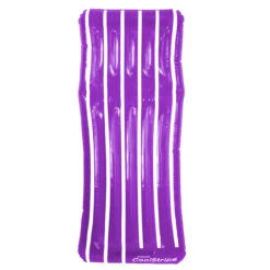 72" Inflatable Purple And White Transparent Cool Stripe Swimming Pool Mattress Float