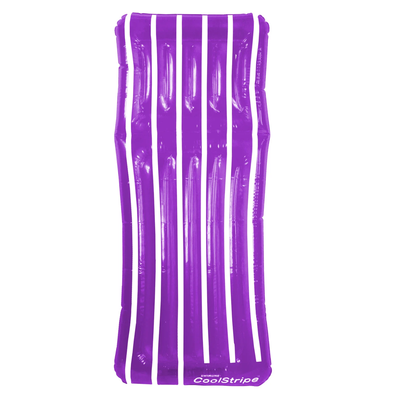 72" Inflatable Purple And White Transparent Cool Stripe Swimming Pool Mattress Float 1 72" Inflatable Purple And White Transparent Cool Stripe Swimming Pool Mattress Float