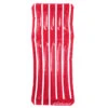 72" Inflatable Red And White Transparent Cool Stripe Swimming Pool Mattress Float