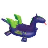 Inflatable Purple And Green Sea Dragon Swimming Pool Float, 89-Inch