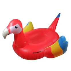 93" Inflatable Yellow And Red Scarlet Macaw Novelty Swimming Pool Raft
