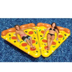 72" Inflatable Yellow And Orange Pizza Slice Swimming Pool Float Raft -Aqua Play Land Zone swim 90645 2 23206.1687526461