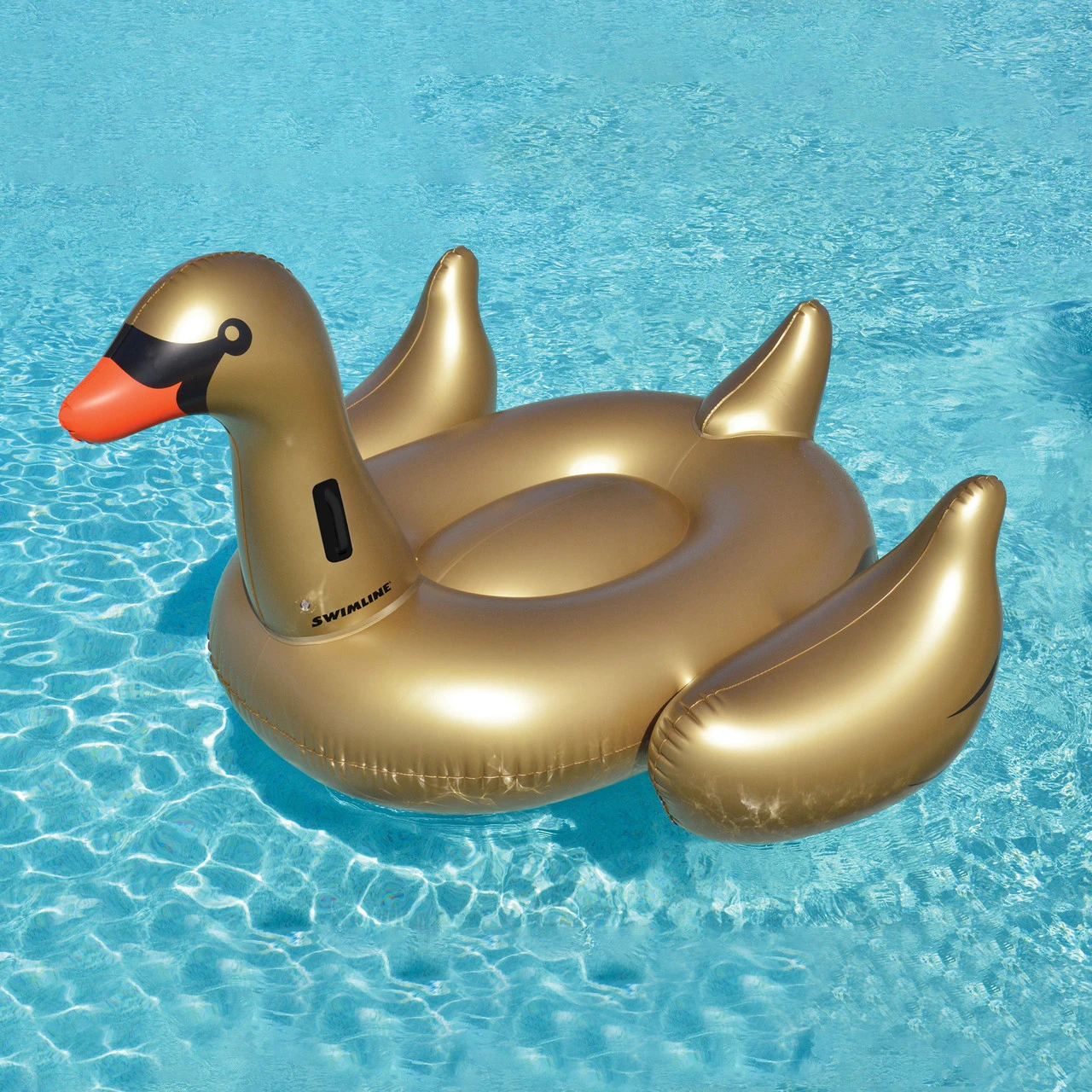 Inflatable Gold Giant Swan Swimming Pool Ride-On Float, 75-Inch 4 Inflatable Gold Giant Swan Swimming Pool Ride-On Float, 75-Inch - Image 4