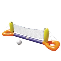 Inflatable Orange And Yellow Splash Volleyball Game Pool Float, 11.5-Inch