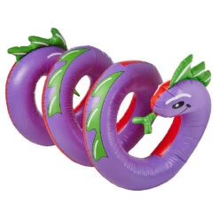 Inflatable Purple And Green Two Headed Curly Serpent Swimming Pool Float Toy, 96-Inch -Aqua Play Land Zone swim 9087 3 97270.1688051835