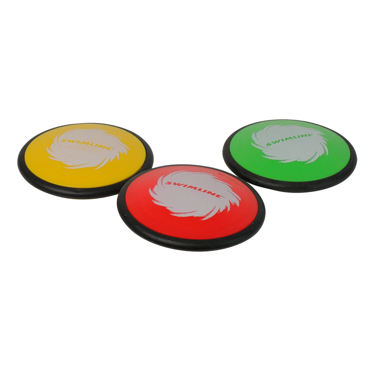 Set Of 3 Red,Green And Yellow Floating Swimming Pool Disc Skippers 4" 2 Set Of 3 Red,Green And Yellow Floating Swimming Pool Disc Skippers 4" - Image 2