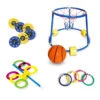 18" Vibrantly Colored 4-In-1 Fun Pack Swimming Pool Game Set