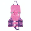 20" Pink And Purple Floral Girl Infant Life Jacket Vest With Handle - Up To 30lbs