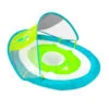 36" Aqua Blue And Green Swimming Pool Baby Spring Float With Sun Canopy