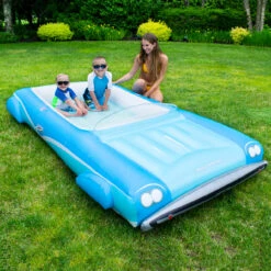 105” Blue Classic Convertible Car Swimming Pool Lounger Float 7 105” Blue Classic Convertible Car Swimming Pool Lounger Float -Aqua Play Land Zone swimline 90136 5 87447.1667517555